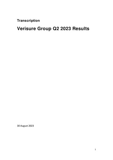 Thumbnail Verisure plc Quarterly Report 2023-q2