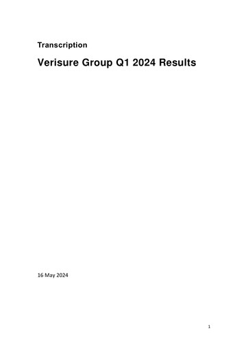 Thumbnail Verisure plc Quarterly Report 2024-q1