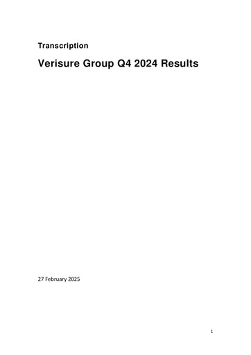 Thumbnail Verisure plc Quarterly Report 2024-q4