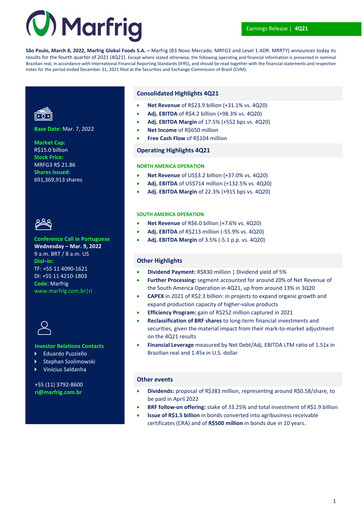 Thumbnail Marfrig Global Foods Quarterly Report 2021-q4