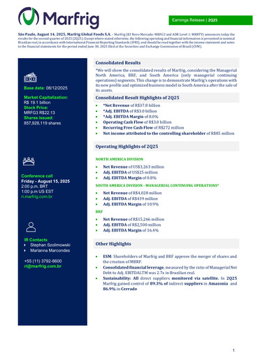Thumbnail Marfrig Global Foods Quarterly Report 2025-q2