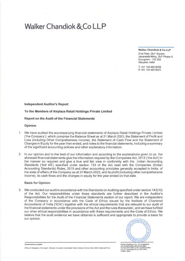 Thumbnail Vishal Mega Mart Limited Financial Statement fy2023