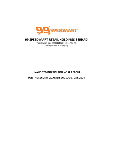 Vorschaubild 99 Speed Mart Retail Quartalsbericht 2024-q2