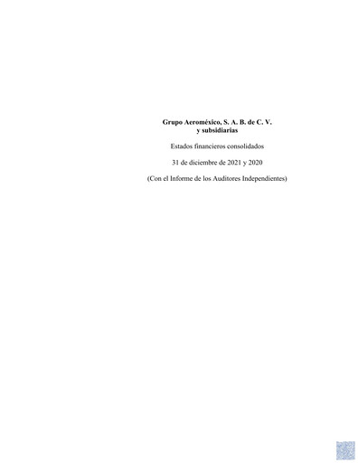 Thumbnail Grupo Aeromexico Financial Statement 2021