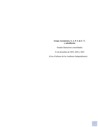 Vorschaubild Grupo Aeromexico Finanzmitteilung 2023