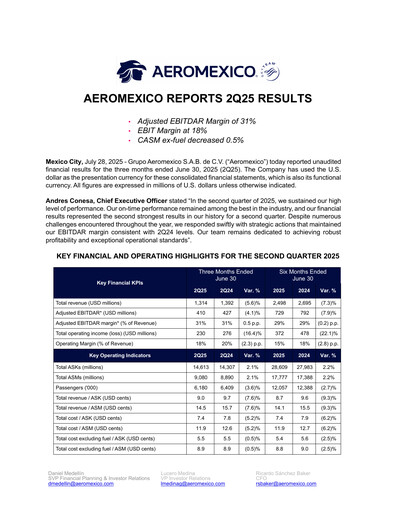 Thumbnail Grupo Aeromexico Quarterly Report 2025-q2