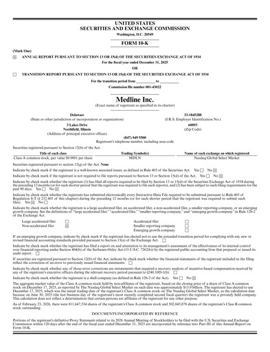 Thumbnail Medline Annual Report 2025