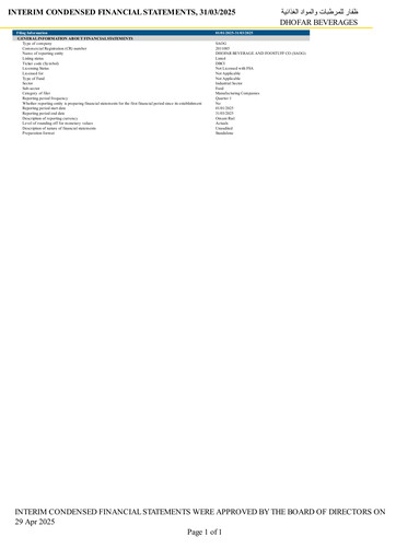 Thumbnail Dhofar Beverages and Foodstuff Company Quarterly Report 2025-q1