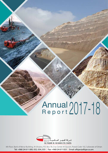 Thumbnail Alfajar Al Alamia Co. SAOG Annual Report 2017-2018