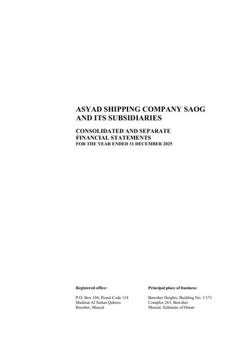 Vorschaubild Asyad Shipping Company Finanzmitteilung 2025