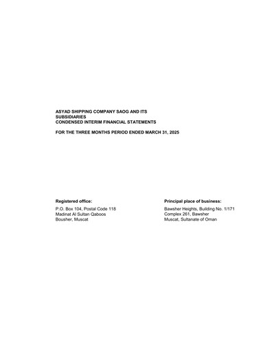 Thumbnail Asyad Shipping Company Quarterly Report 2025-q1