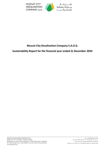 Thumbnail Muscat City Desalination Company Sustainability Report 2024
