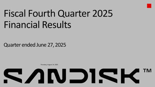 Vorschaubild Sandisk Quartalsbericht 2025-q4