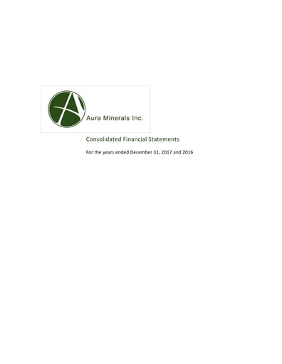 Thumbnail Aura Minerals Financial Statement 2017