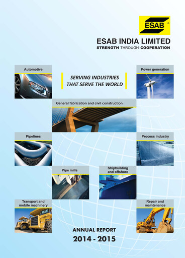 Thumbnail ESAB India Annual Report 2014-2015