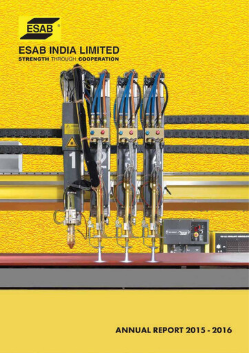 Thumbnail ESAB India Annual Report 2015-2016