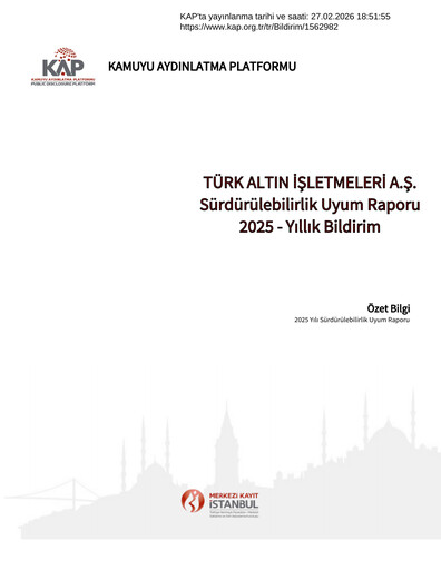Thumbnail Turk Altin Isletmeleri A.S. ESG Report 2025