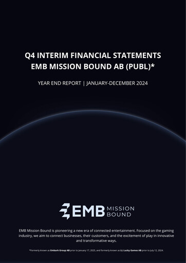 Miniature EMB Mission Bound AB (publ) Rapport trimestriel 2024-q4