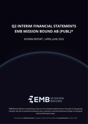 Miniature EMB Mission Bound AB (publ) Rapport trimestriel 2025-q2