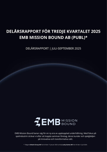 Miniature EMB Mission Bound AB (publ) Rapport trimestriel 2025-q3