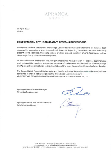 Thumbnail APB Apranga Financial Statement 2021