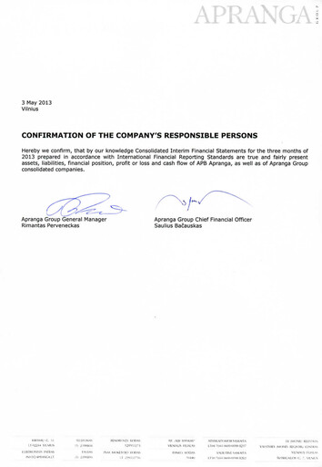 Thumbnail APB Apranga Quarterly Report 2013-q1