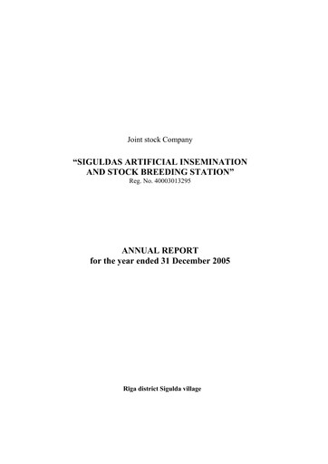 Vorschaubild AS Siguldas Ciltslietu Un Maksligas Apseklosanas Stacija Jahresbericht 2005