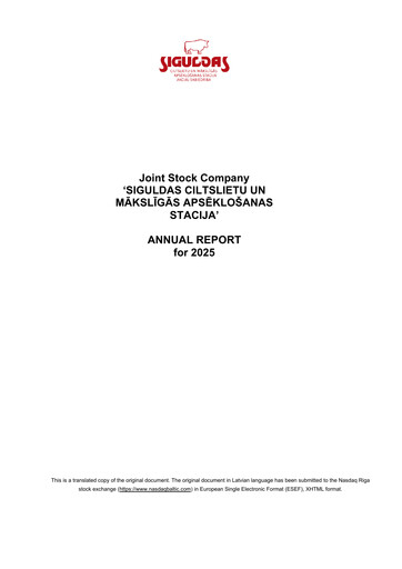 Vorschaubild AS Siguldas Ciltslietu Un Maksligas Apseklosanas Stacija Jahresbericht 2025