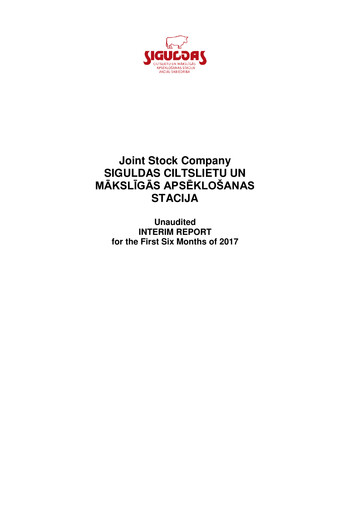 Thumbnail AS Siguldas Ciltslietu Un Maksligas Apseklosanas Stacija Half-year Report 2017-h1