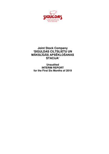 Thumbnail AS Siguldas Ciltslietu Un Maksligas Apseklosanas Stacija Half-year Report 2019-h1
