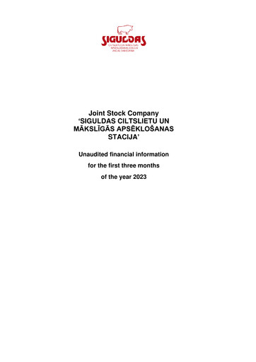 Thumbnail AS Siguldas Ciltslietu Un Maksligas Apseklosanas Stacija Quarterly Report 2023-q1