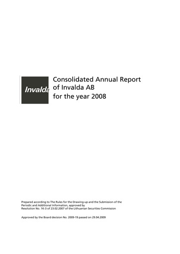 Thumbnail Invalda INVL, AB Annual Report 2008