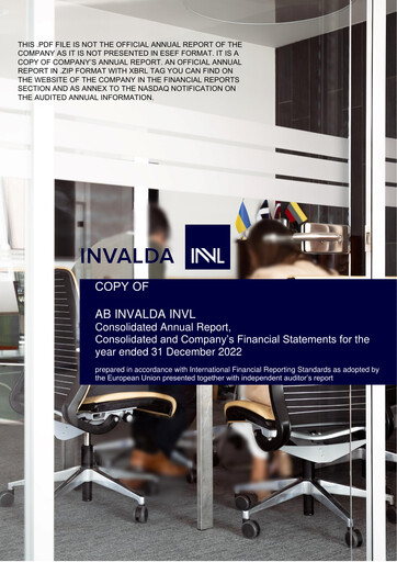 Thumbnail Invalda INVL, AB Annual Report 2022
