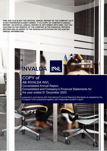 Thumbnail Invalda INVL, AB Annual Report 2023
