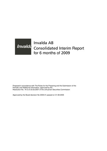 Thumbnail Invalda INVL, AB Half-year Report 2009-h1