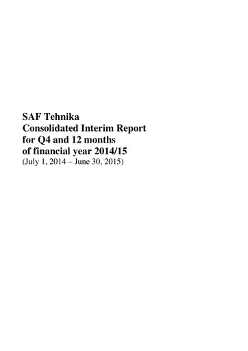 Thumbnail SAF Tehnika A/S Financial Report 2014-2015