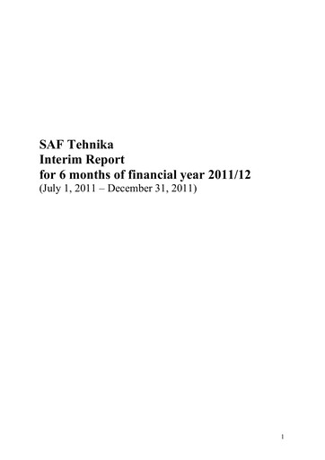 Thumbnail SAF Tehnika A/S Half-year Report 2011-2012-h1