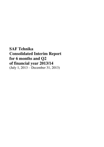 Thumbnail SAF Tehnika A/S Half-year Report 2013-2014-h1