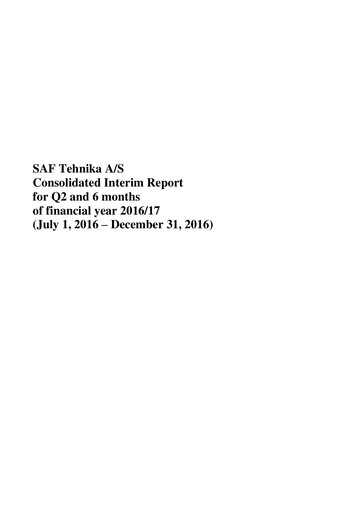Thumbnail SAF Tehnika A/S Half-year Report 2016-2017-h1