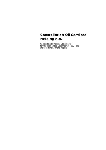 Vorschaubild Constellation Oil Services Holding Finanzbericht 2024