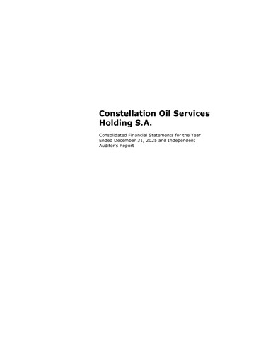 Vorschaubild Constellation Oil Services Holding Finanzbericht 2025