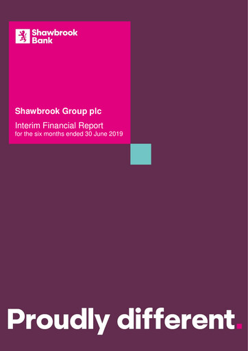 Thumbnail Shawbrook Group PLC Half-year Report 2019-h1