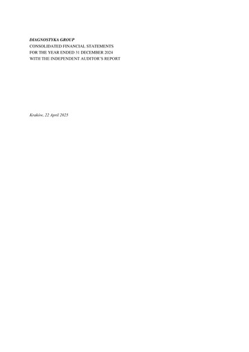 Thumbnail Diagnostyka S.A. Financial Statement 2024