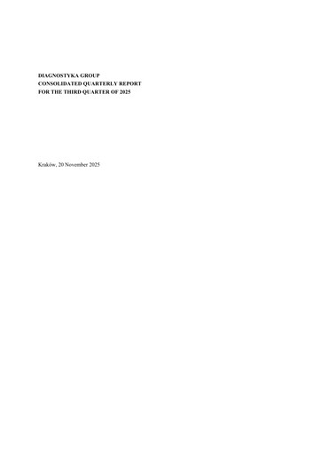 Thumbnail Diagnostyka S.A. Quarterly Report 2025-q3