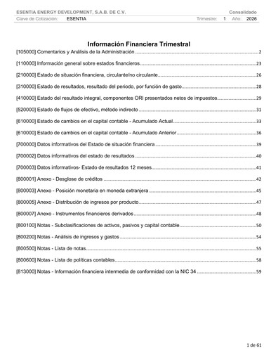 Vorschaubild Esentia Energy Systems Quartalsbericht 2026-q1