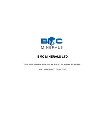 Vorschaubild BMC Minerals Finanzmitteilung 2024