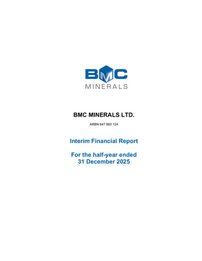 Miniature BMC Minerals Rapport semestriel 2025-h2