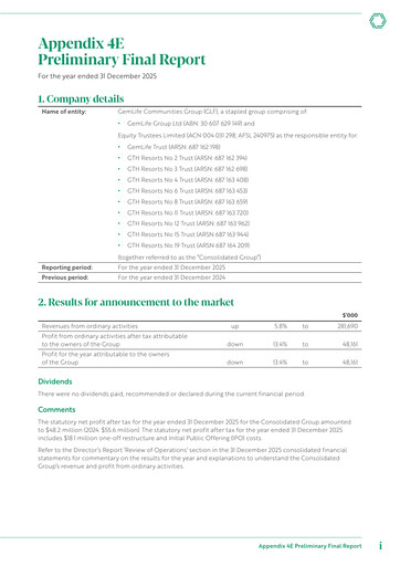 Thumbnail GemLife Communities Group Financial Report 2025