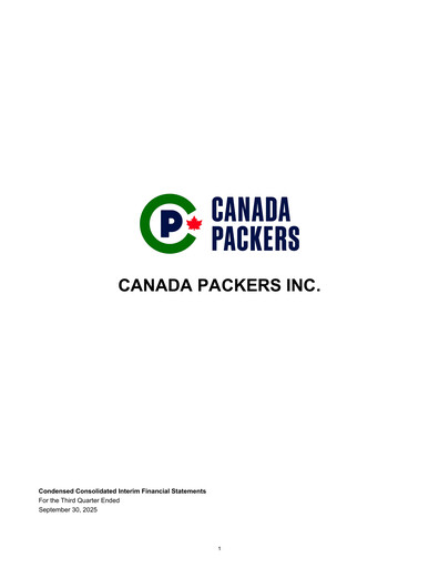 Thumbnail Canada Packers Quarterly Report 2025-q3