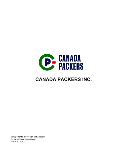 Thumbnail Canada Packers Quarterly Report 2026-q1